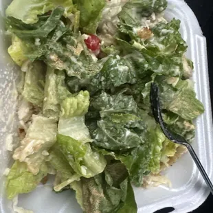 Chicken Caesar salad . Nasty no flavor how can a salad have no taste . I added garlic. Honestly wanted to toss in garbage!