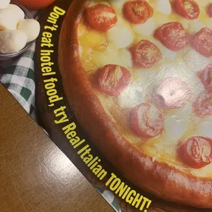 Don't eat hotel food, try real Italian tonight. LMAO