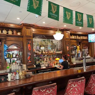 Beautifully designed traditional bar top. The whole interior is a nice authentic experience