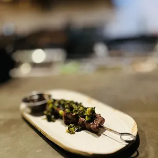 Wagyu beef skewer