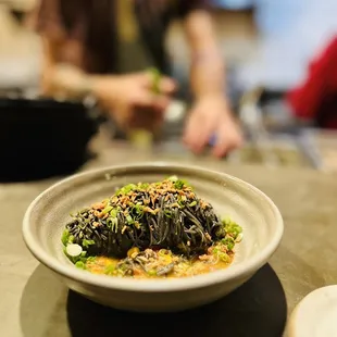 Mom's crab fat noodley