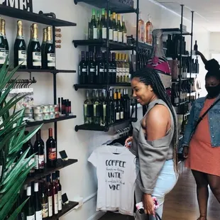 a woman shopping in a store