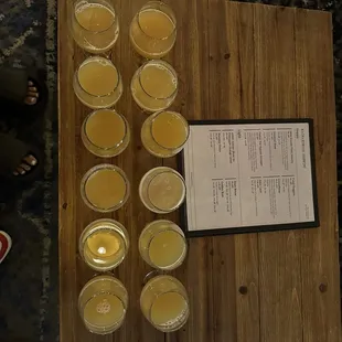 Flight of hazy IPAs