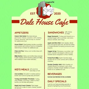 Fall menu