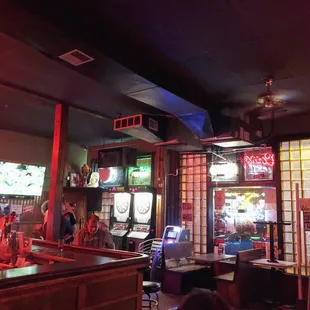 View from one of the booths near the entrance