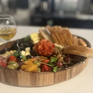 Grand Charcuterie with a perfectly paired house IPA From local brewery Old Stump Brewery