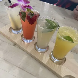 One version of a Mocktail flight