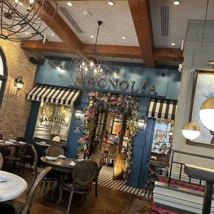 the interior of the restaurant