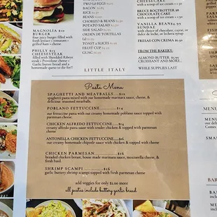 the menu