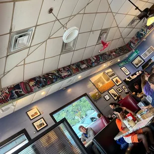 a view of the dining area