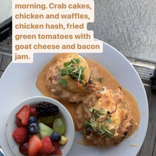 a plate of food on a table