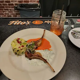 a plate of food on a table