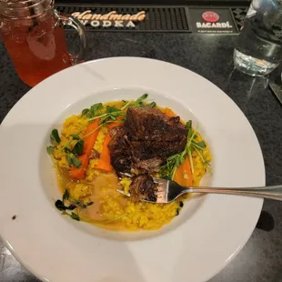 Red wine short ribs.