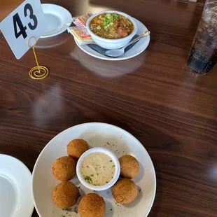 Boudin Balls - 6 Pieces  Chicken &amp; Sausage Gumbo - Cup