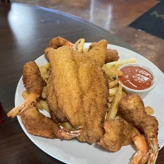 Fried Shrimp & Catfish Platter