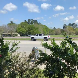 a truck parked on the side of the road