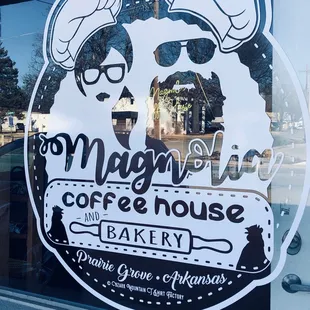 the window of a coffee shop