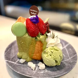 Matcha toast