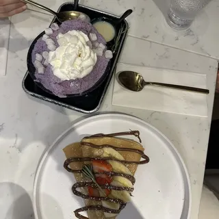 Soft Crepe Nutella Strawberry Banana and Ice Cream