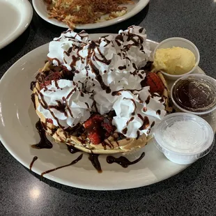 Chocolate Strawberry Waffle