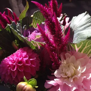 Beautiful bouquet! Love the use of color, height, and texture!