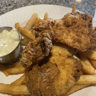 Chicken strips and fries