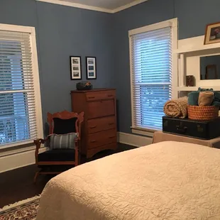 Beautiful vintage feel to our bedroom