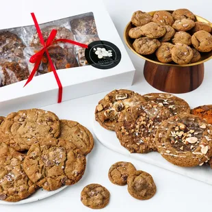 Assortment of our chef crafted gourmet cookies.  Pick and choose from our flavors and create your own box, perfect for gifts or shipping