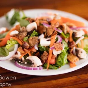 a salad on a plate
