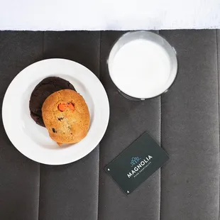 Nightly complimentary handmade cookies and milk at The District