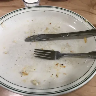 The empty plate that most won't show after the best meal EVER!