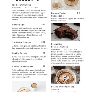 Spring/ Summer 2023 Menu