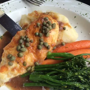 Chicken Genovesethey recently changed their recipe for this one so it's not as good as it used to be, but it's still pretty good