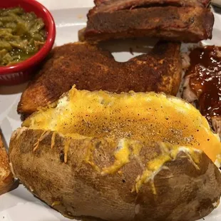 The 3 meat platter.   Absolutely FABULOUS!!