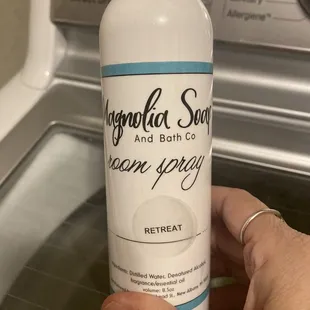 Room spray!! I am using retreat! Reminds me of the beach