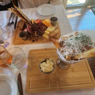 Truffle fries and charcuterie board!