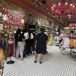 people shopping in a store
