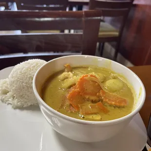 Yellow Curry with shrimp