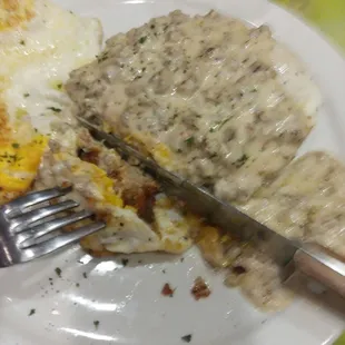 Pork chop with gravy