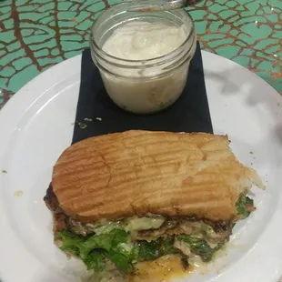 Blackened catfish po boy