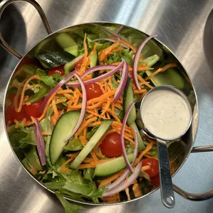 Garden Salad with Ranch Dressing