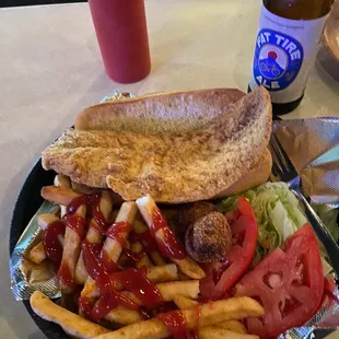 Grouper on a bun