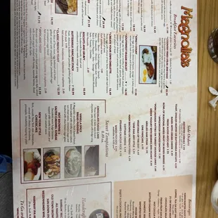 They have an extensive menu