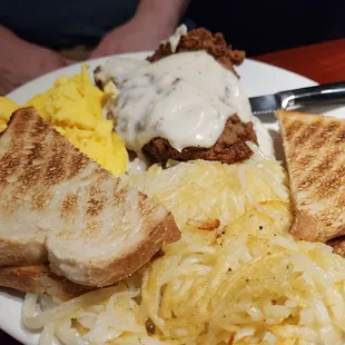 Country Fried Steak and Scrambled Eggs
