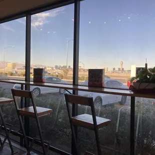 Stool seating with gorgeous view