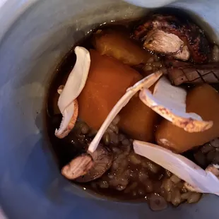 Mushroom and pumpkin sancocho