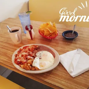 Custom Chilaquiles Breakfast Plate