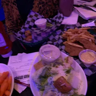 a table full of food