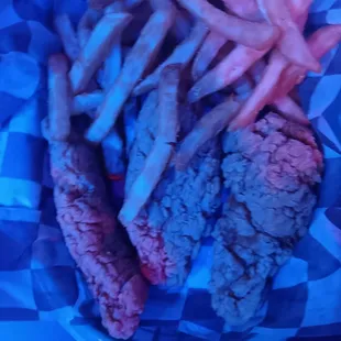 Chicken tenders and fries