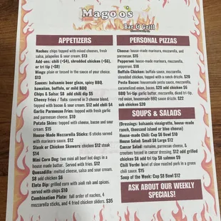Menu - Front